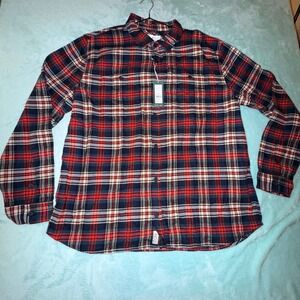 Alpine Design Mens XXL Mad Hiker Midweight Flannel Shirt Green Nessie Plaid NWT